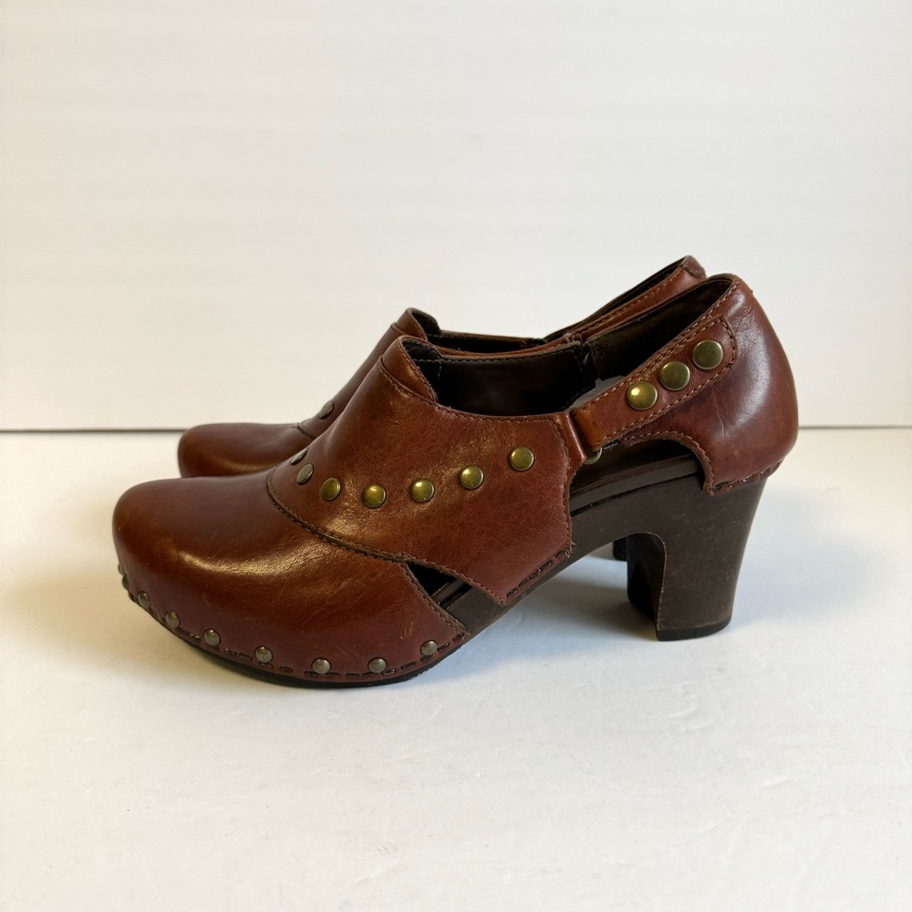 Dansko Ryder Clogs Brown Leather Comfort Shoes Studded Boho Womens 38 - Picture 10 of 10